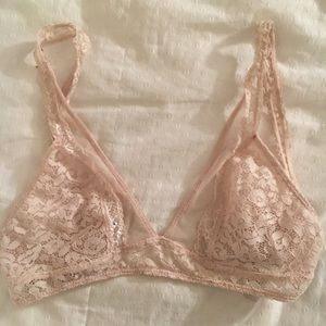 Light pink lace bralette